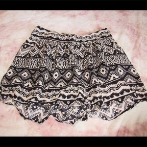 Black & White Print Shorts